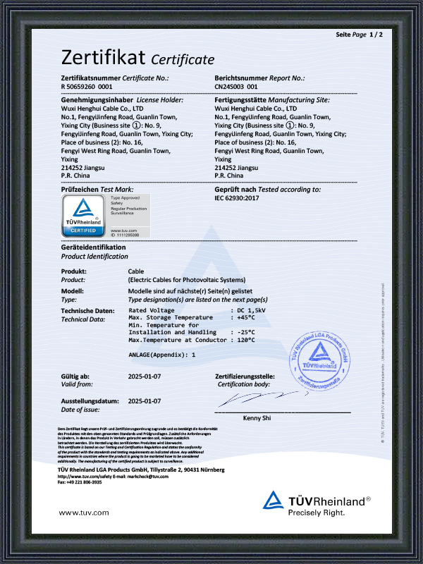 Certificat fotovoltaic - Standard IEC